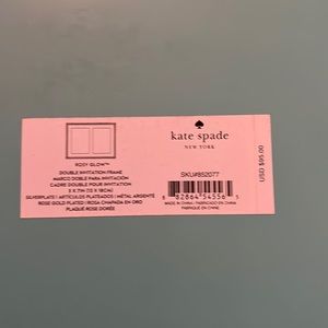 Rosy glow- Kate spade double invitation frame 5 x 7